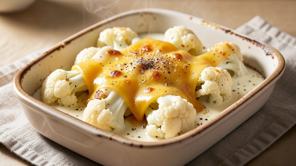 Basic Cauliflower Cheese Recipe: Crispy Top, Melty Cheese Swirls