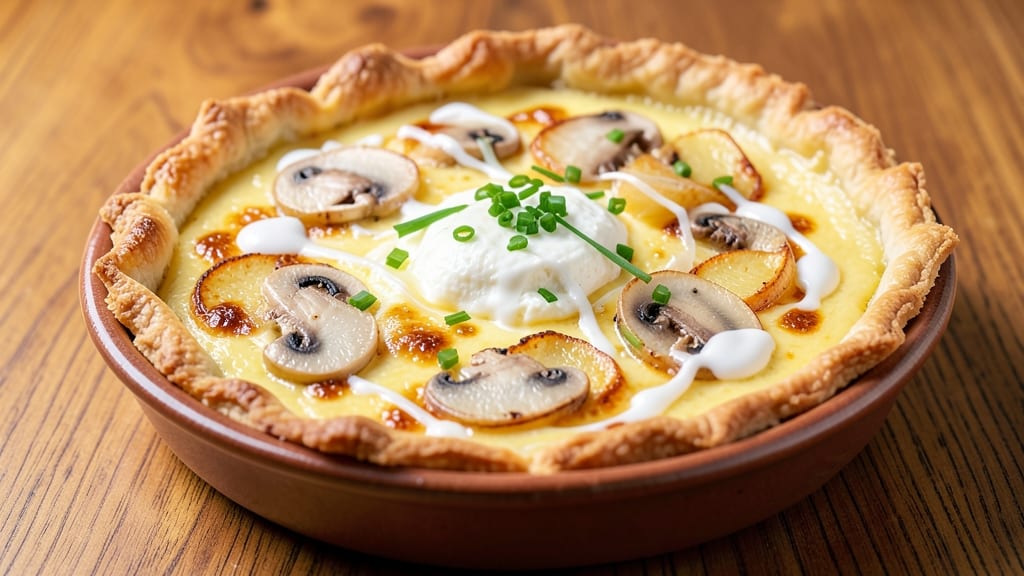 Camembert Cheese Quiche Recipe: Mushroom-Infused Crust With Gooey Center