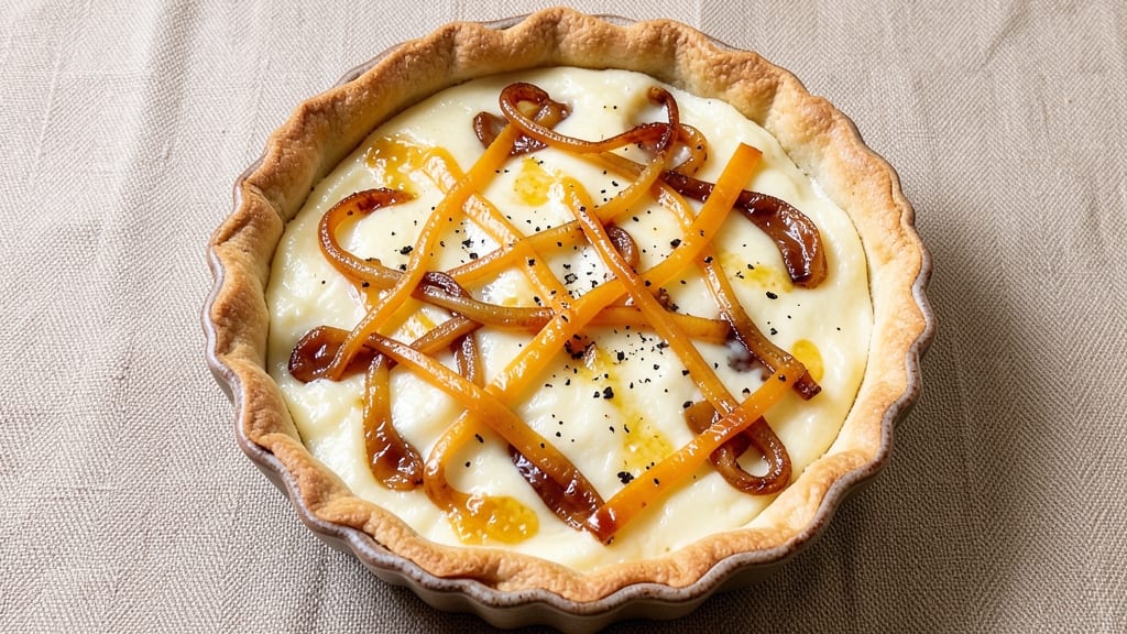 Cheese and Onion Quiche Recipe: Golden Crust Meets Savory Swirls
