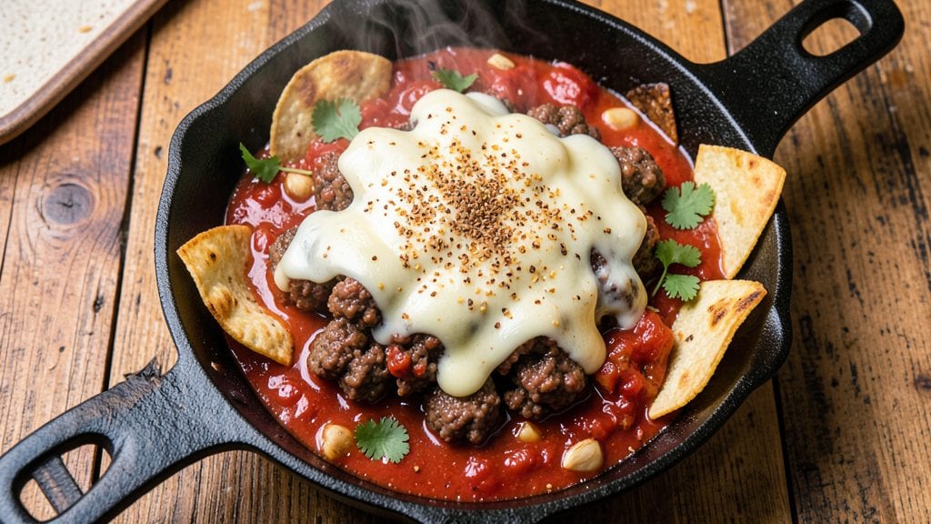Cheese Chilito Recipe: Spicy Tomato Cheese Stew With Crispy Tortilla Topping