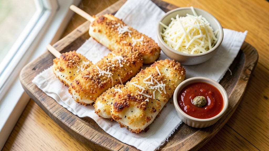 Cheese On A Stick Copycat Recipe: Crispy Bites With Gooey Cheese Pull (No Mess)