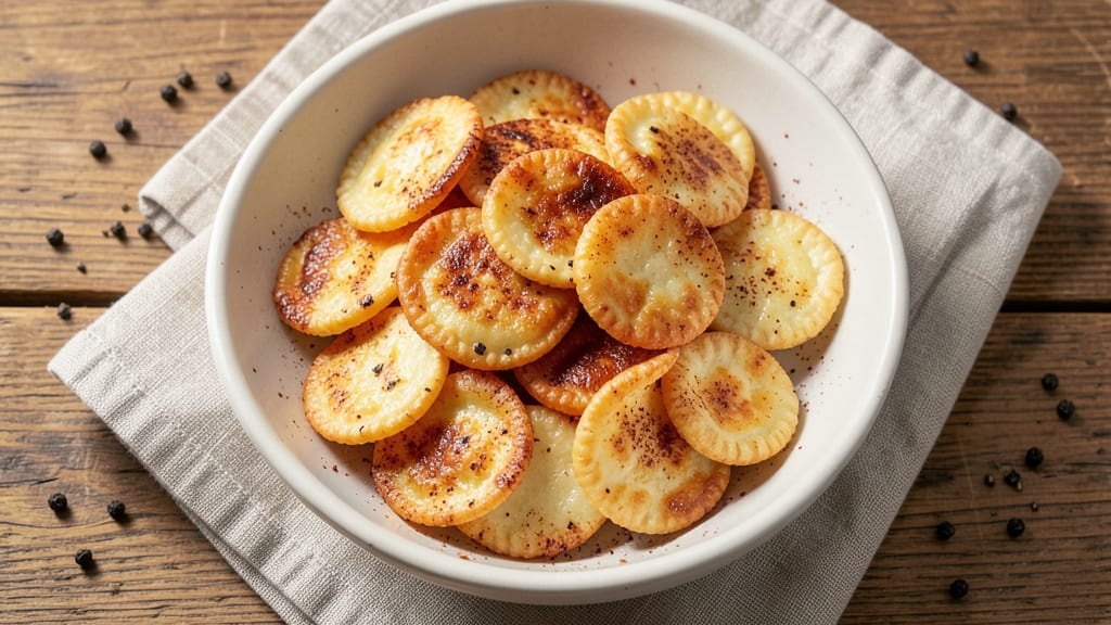 Cheese Pennies Recipe: Crispy Bites With Gooey Cheese Pulls