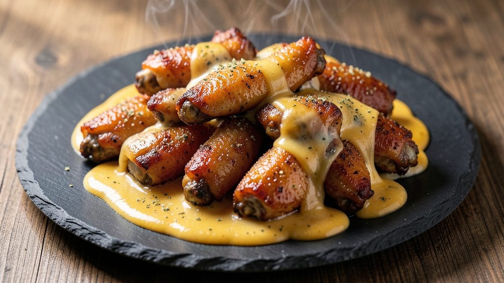 Cheese Wings Recipe: Crispy Baked Wings with Stretchy Cheese Pull