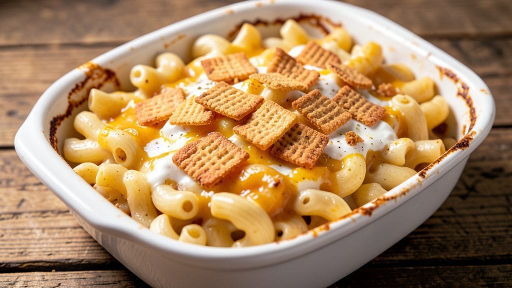 Mac and Cheese With Ritz Crackers Recipe: Crunchy Top, Melty Magic in One Bowl