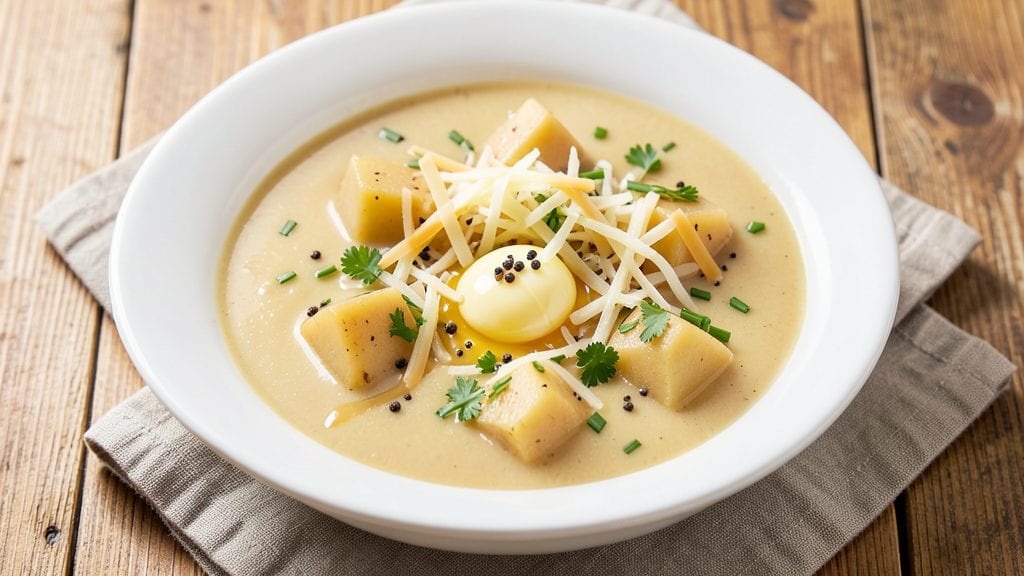 Marie Callender's Potato Cheese Soup Copycat Recipe: Velvety Swirls With Buttery Herb Crown