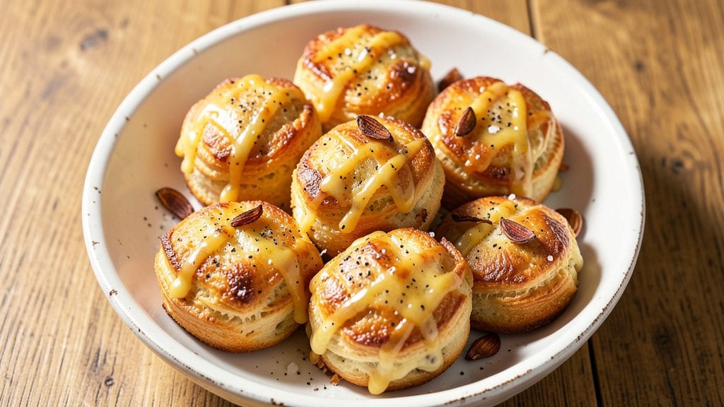 Pillsbury Biscuit Garlic Butter Cheese Bombs Recipe: Crispy-Topped Cheese Swirls in 15 Minutes