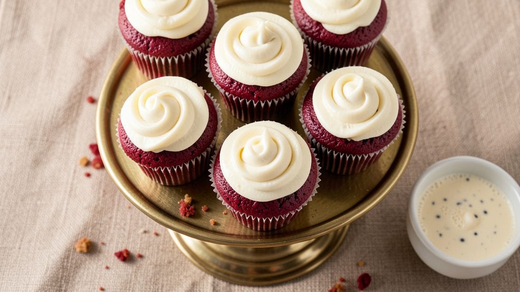 Red Velvet Cupcakes and Cream Cheese Frosting Recipe: Bold Red Swirls With Ultra-Stable Frosting